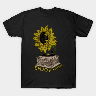Music sunflower T-Shirt